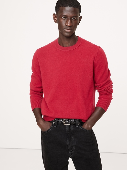 【日本入手困難】Wool and cashmere crew-neck sweater Navy Crew Neck Cashmere Sweater | Turnbull & Asser
