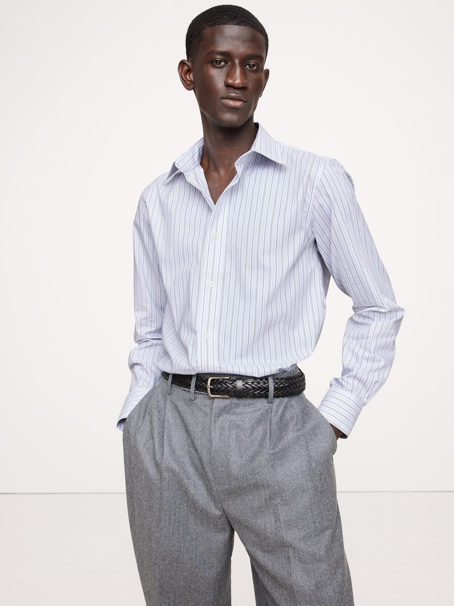 Slim-Fit Wrinkle-Resistant Dress Shirt