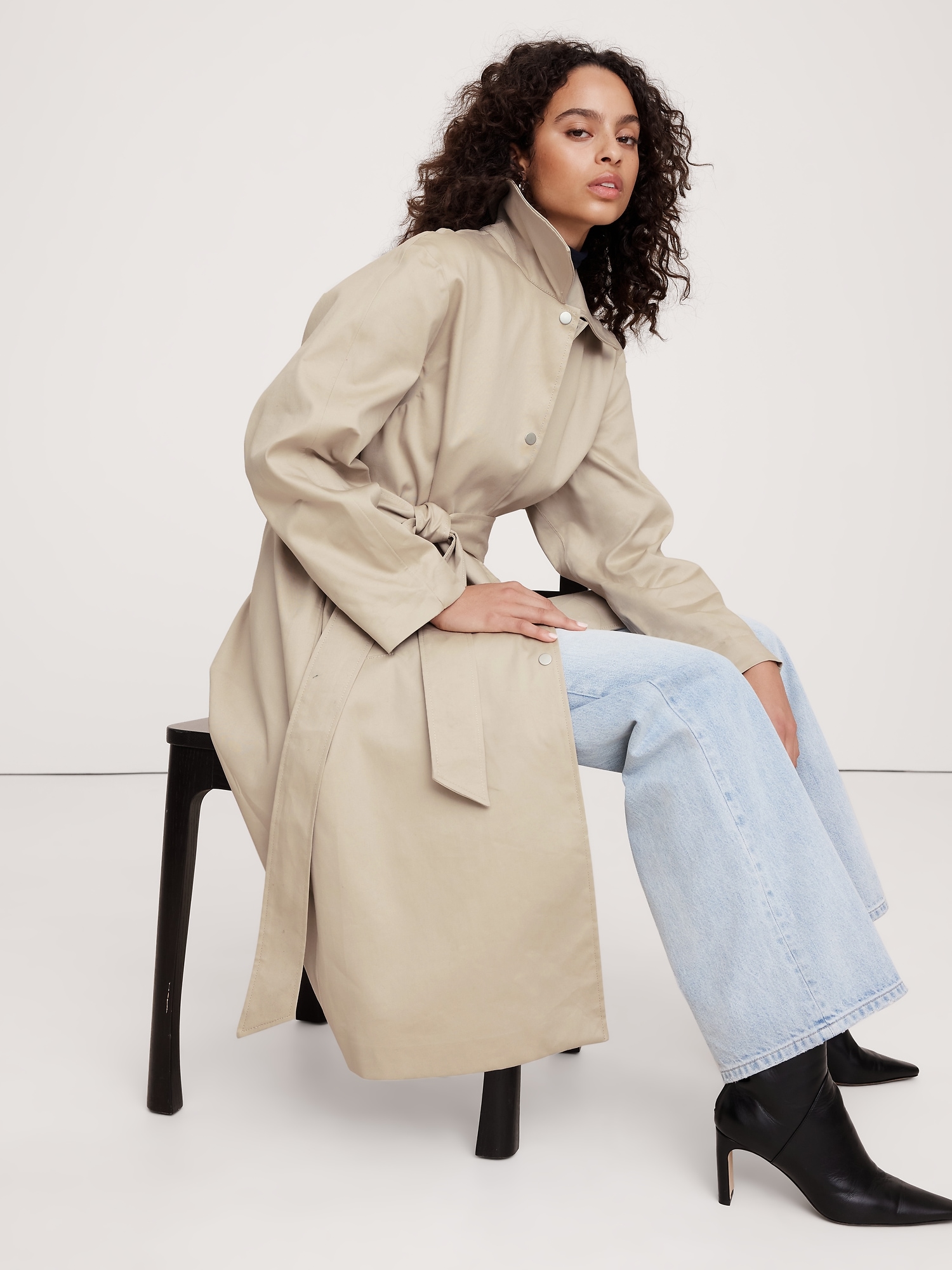 Bonded Cotton Mac Coat | Banana Republic