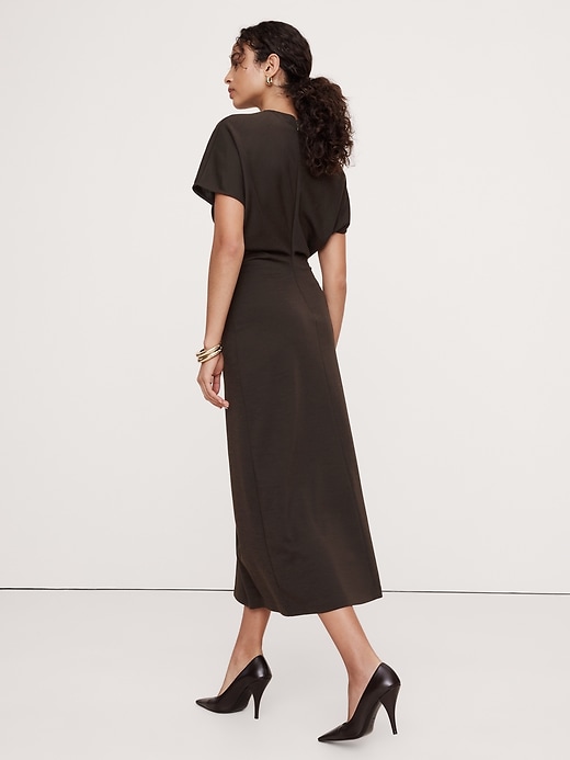 wool blend scuba midi dress Wool-Blend Scuba Midi Dress