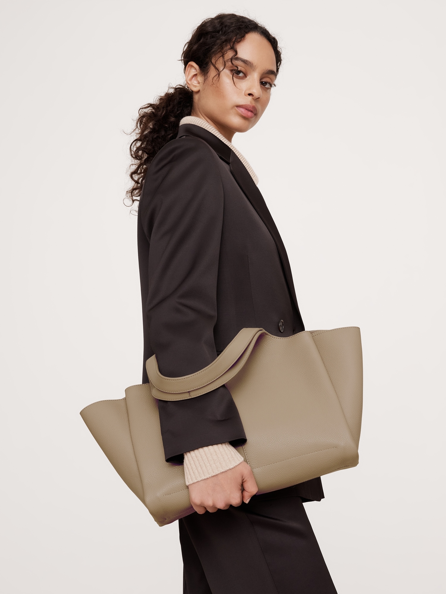 Italian Leather Portfolio Tote