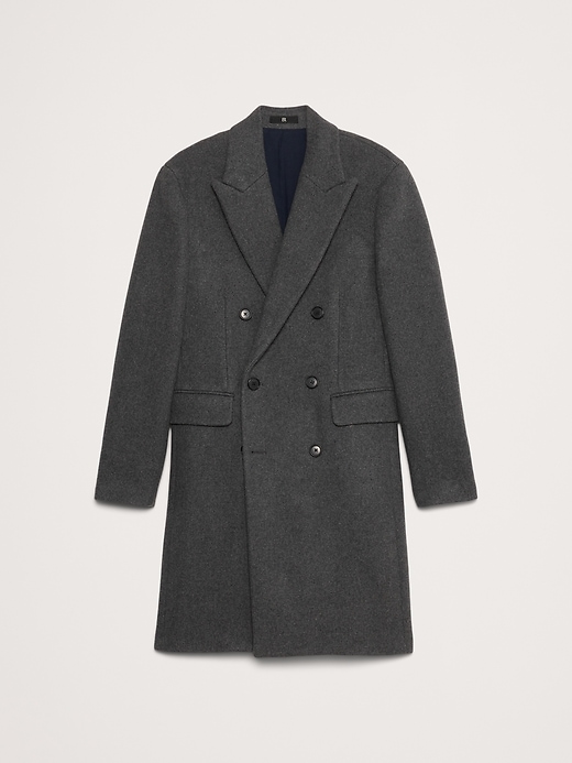 Italian Melton Double-Breasted Topcoat | Banana Republic
