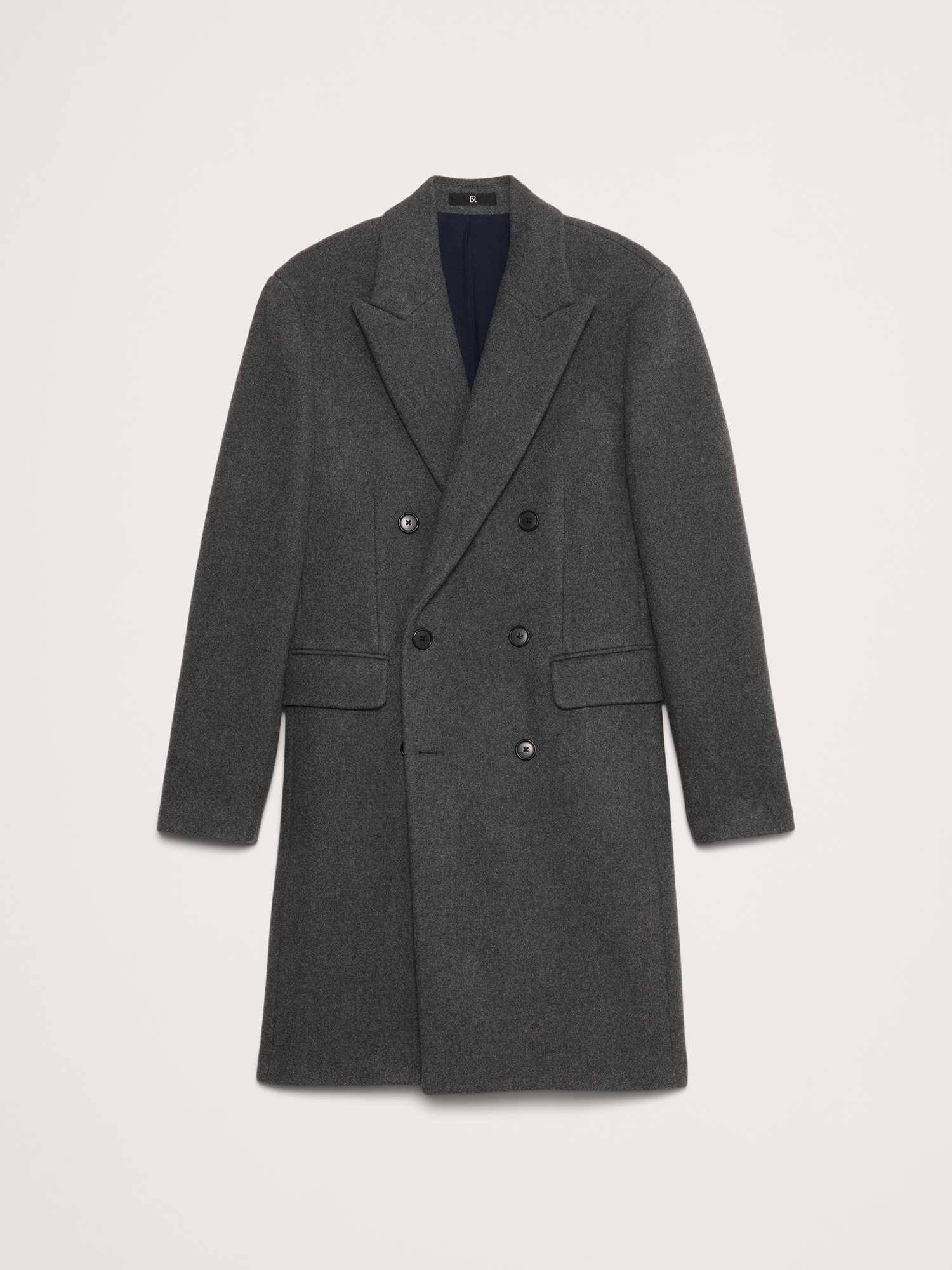 Italian Melton Double-Breasted Topcoat