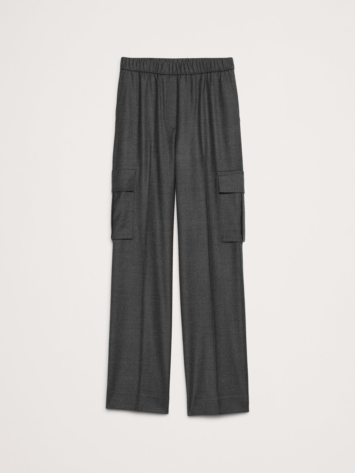 Pull-On Wool Flannel Cargo Pant