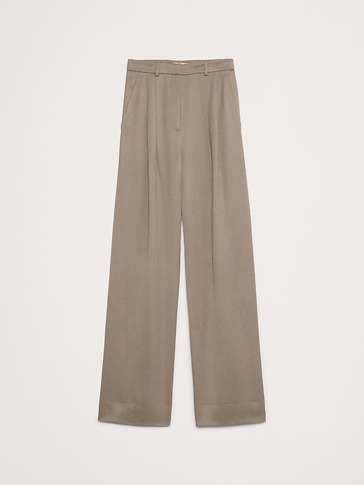 Soho High-Rise Wide-Leg Italian Satin Pant | Banana Republic