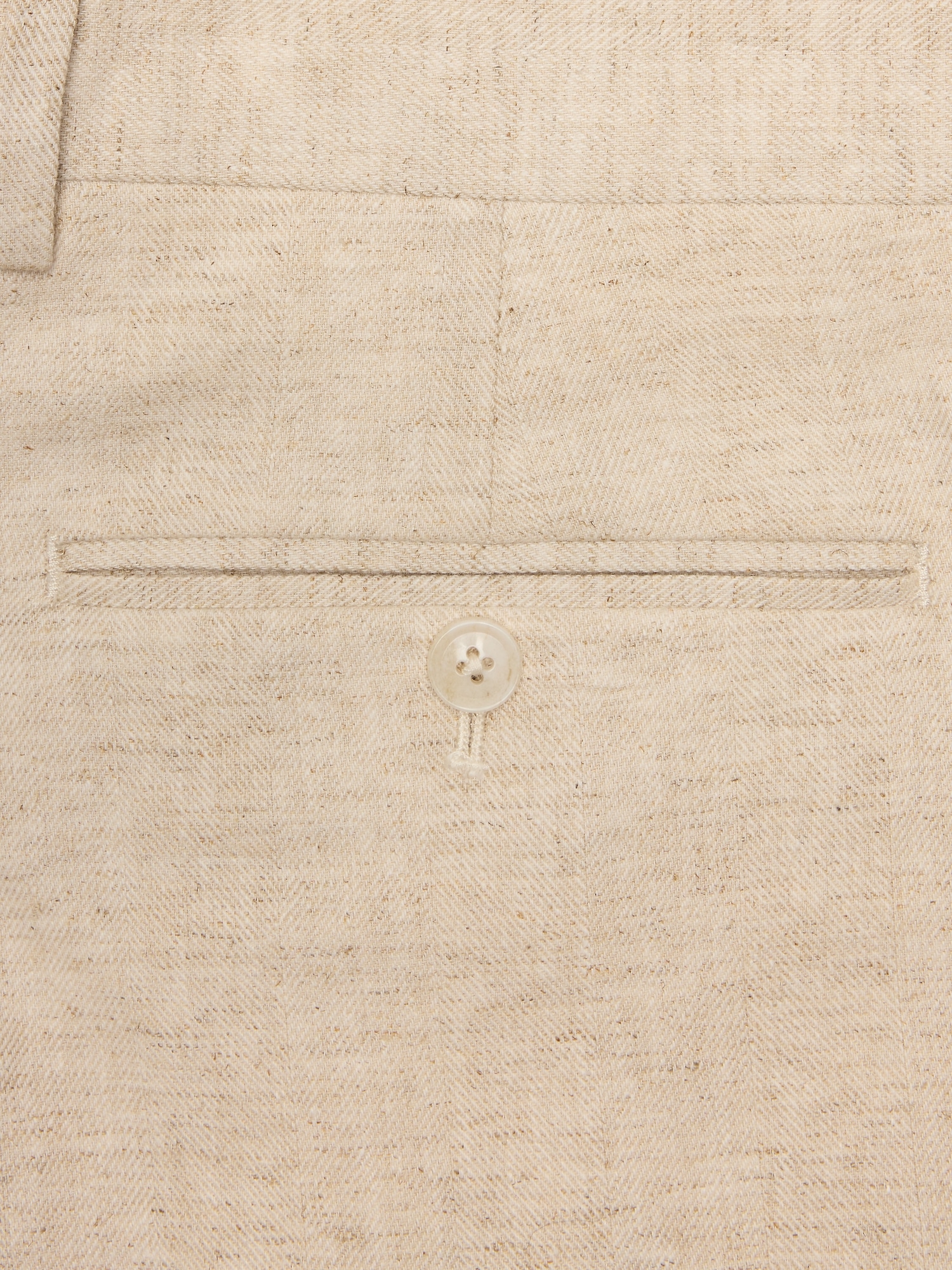 Herringbone Cotton-Linen Suit Pant