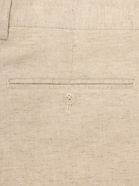 Herringbone Cotton-Linen Suit Pant