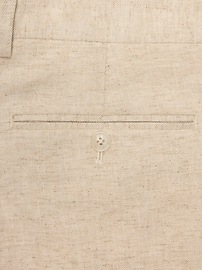 Herringbone Cotton-Linen Suit Pant