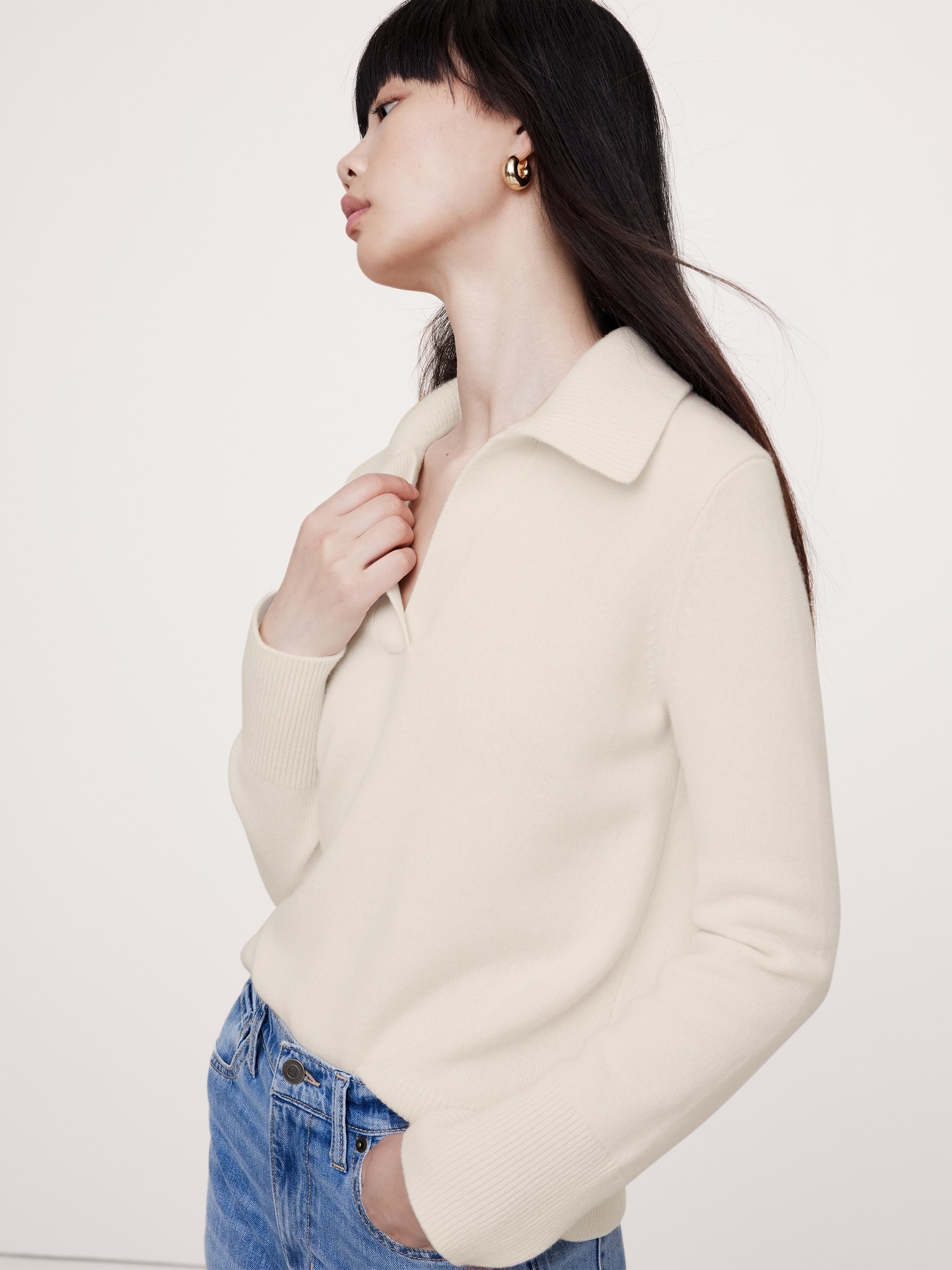 Cashmere Sweater Polo