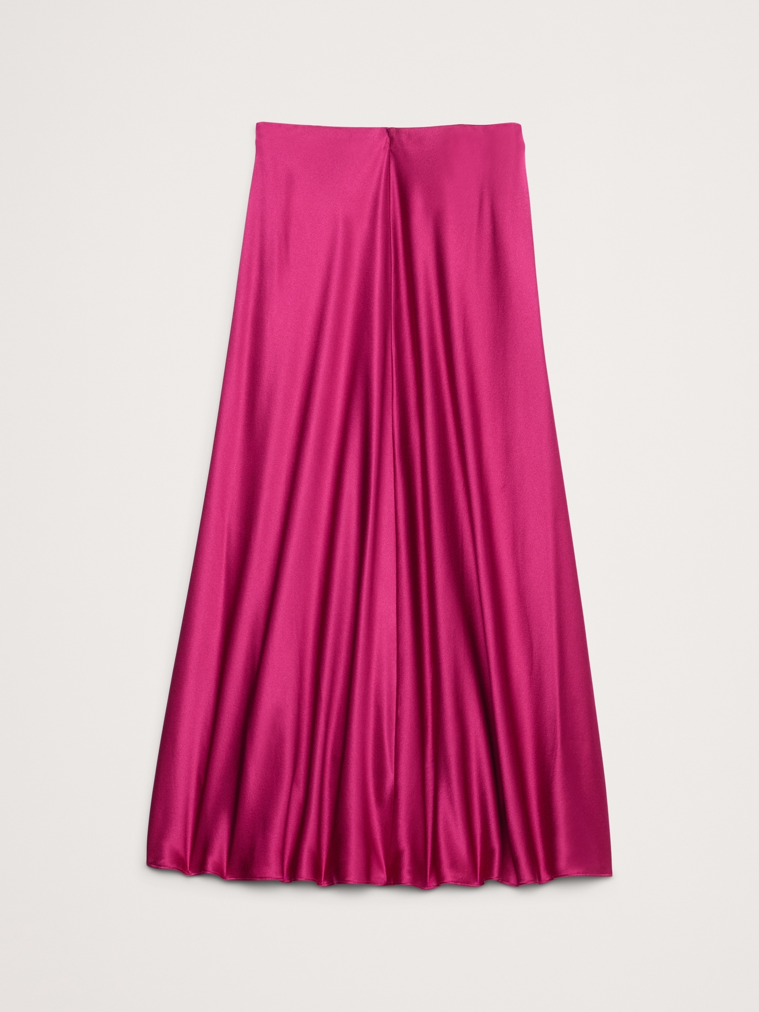 Bias-Cut Silk Midi Skirt