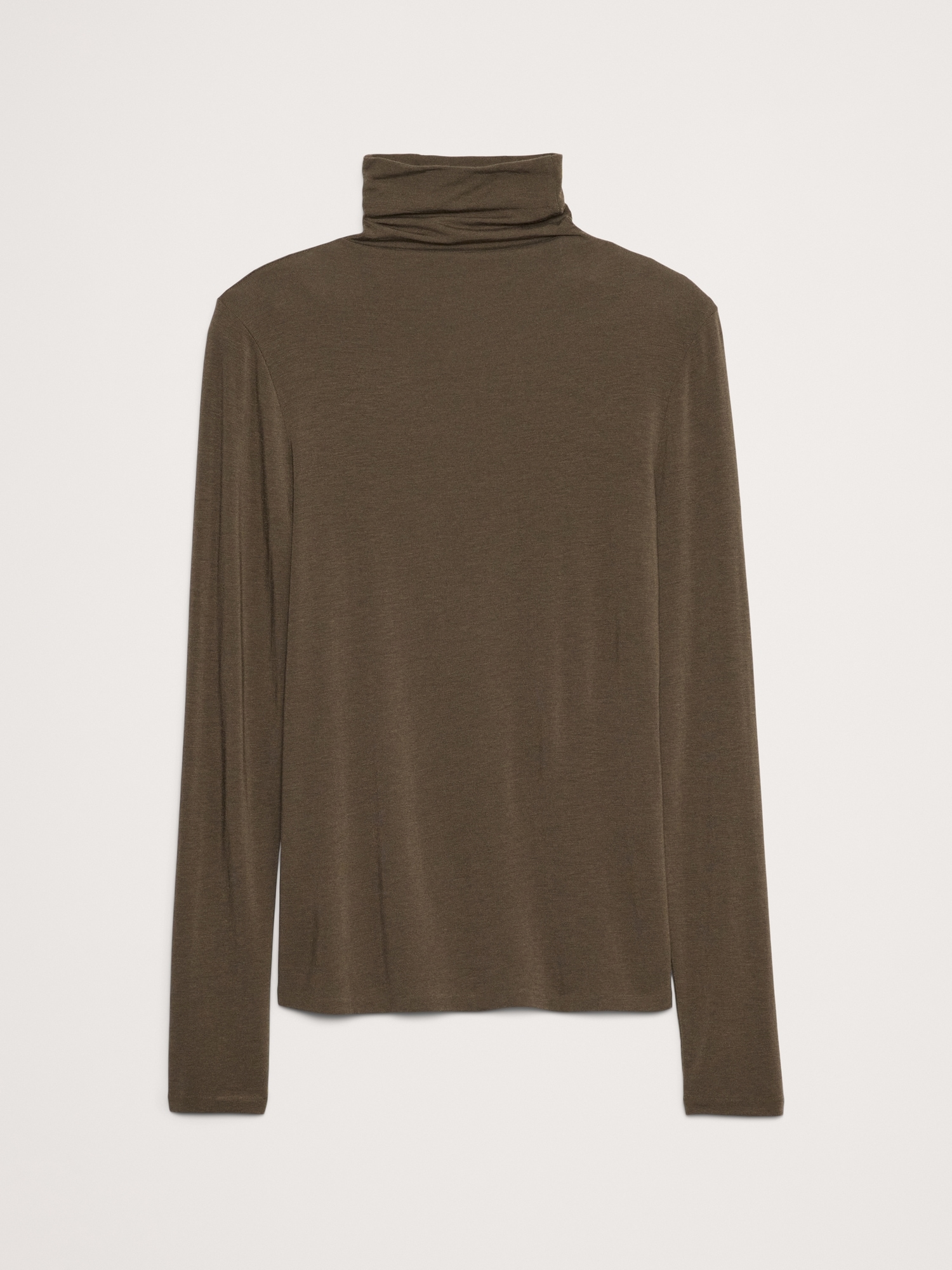 Luxe Wool-Blend Turtleneck T-Shirt