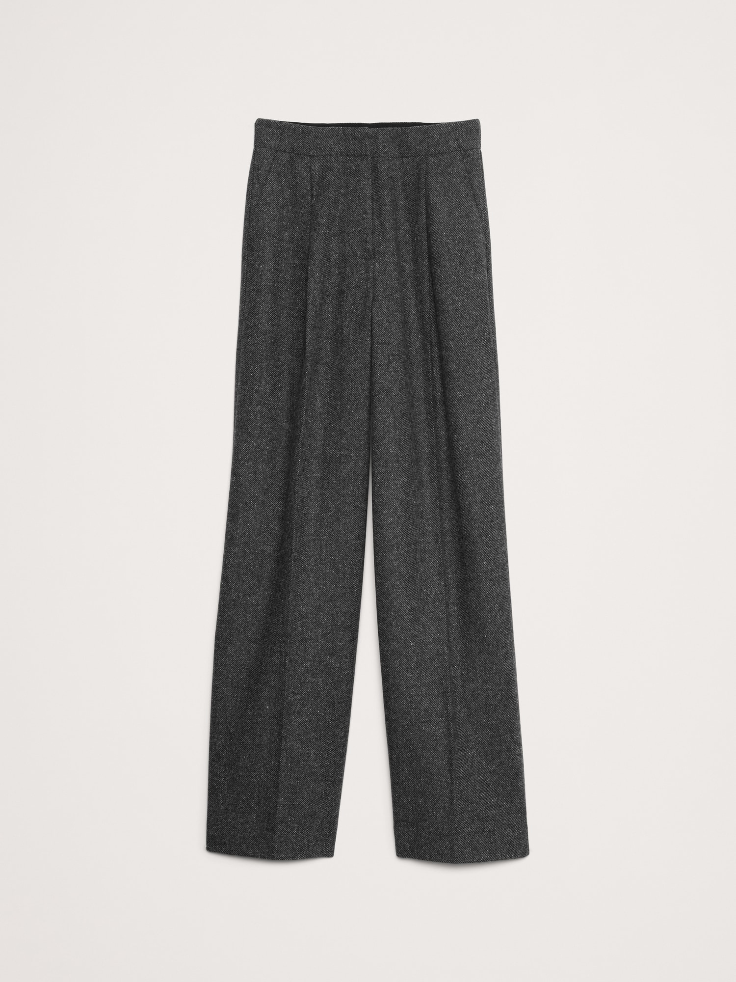 Relaxed Wide-Leg Italian Herringbone Pant