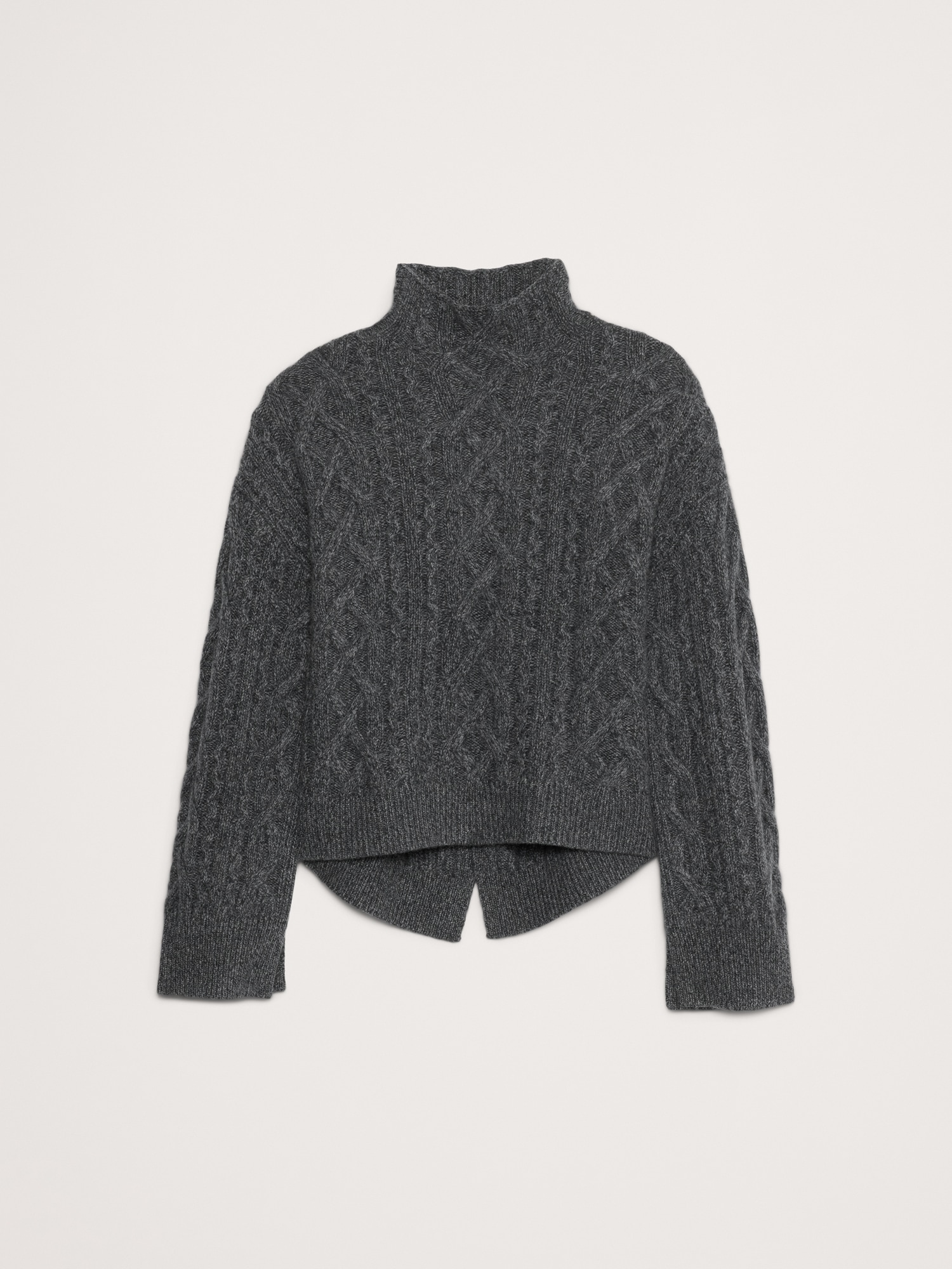 Cashmere Cable-Knit Sweater with Vented Back