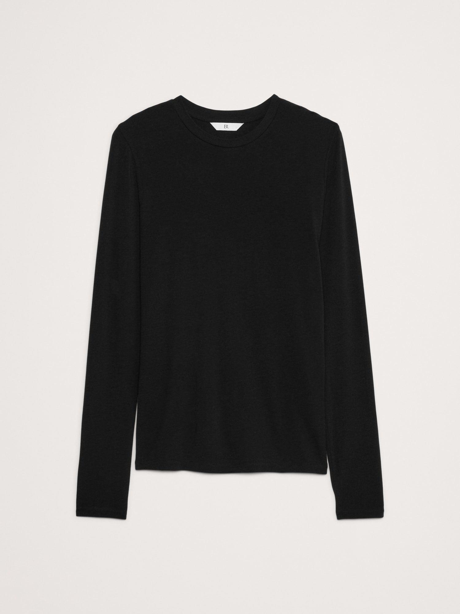 Luxe Wool-Blend Crew-Neck Top