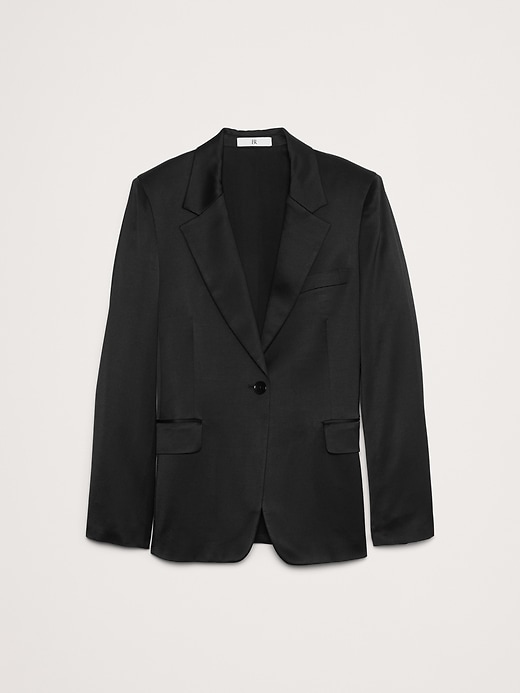 Slim Italian Satin Blazer | Banana Republic