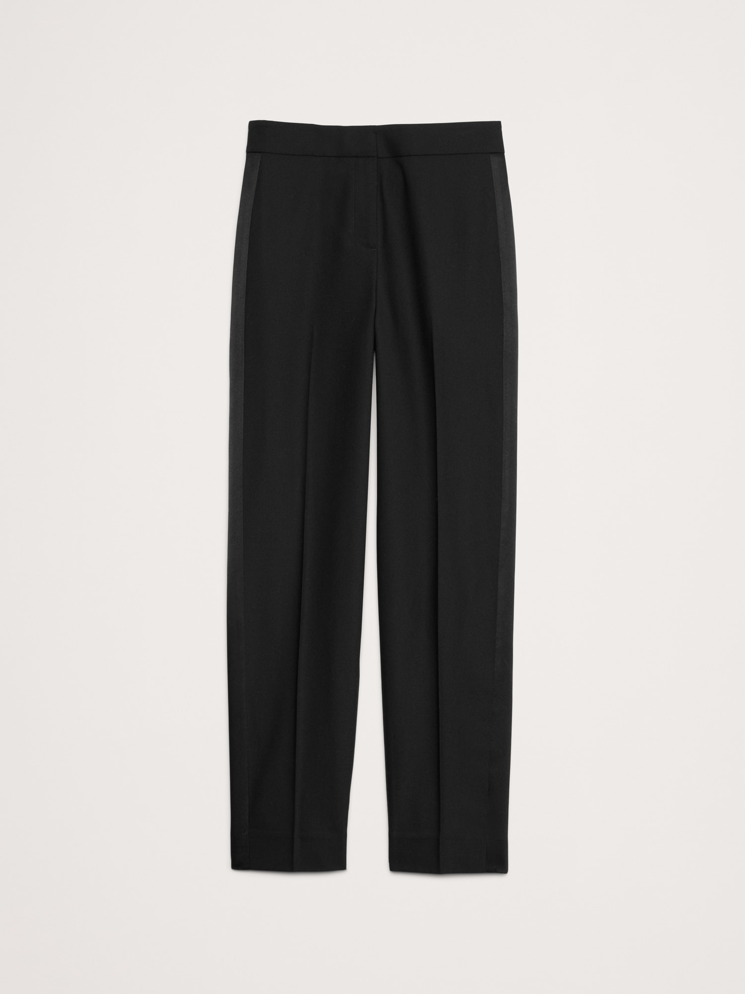 Barathea Italian Wool Tapered Tuxedo Pant