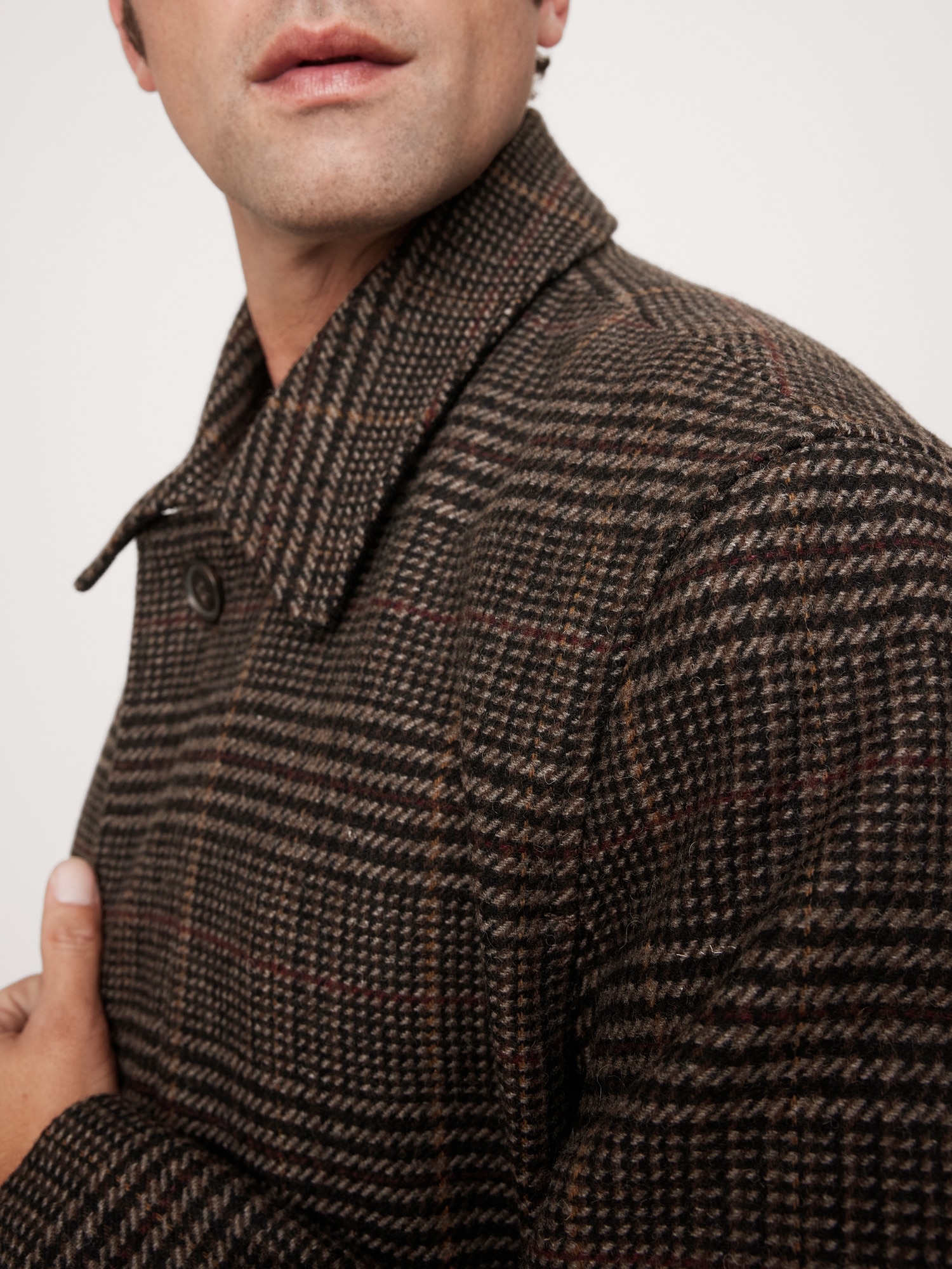 Italian Plaid Car Coat Banana Republic