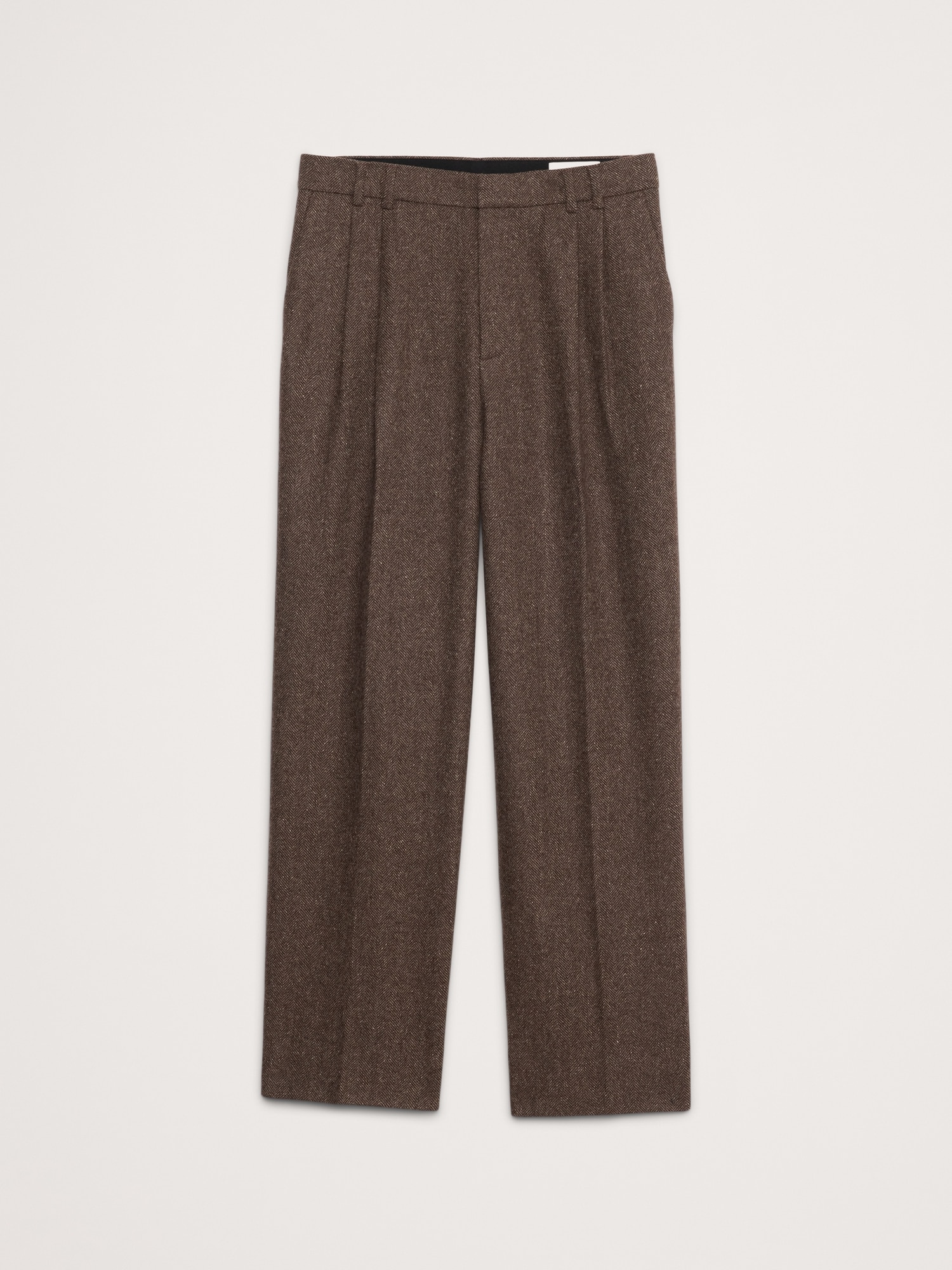 Signature Italian Herringbone Wide-Leg Pant