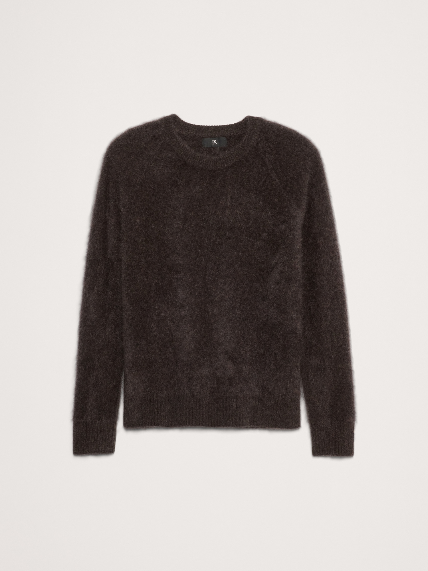 Relaxed Brushed Cashmere Crew-Neck Sweater