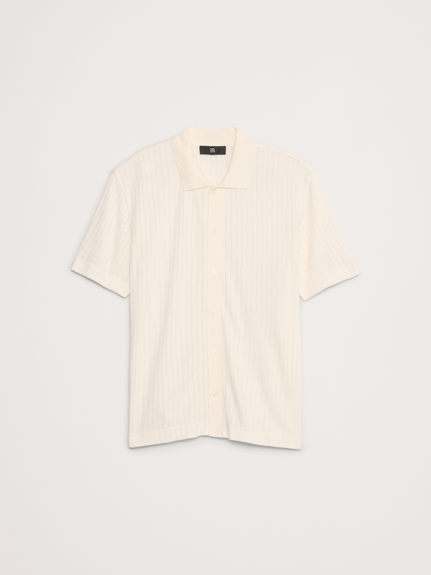 Ribbed Modal-Cotton Resort Shirt