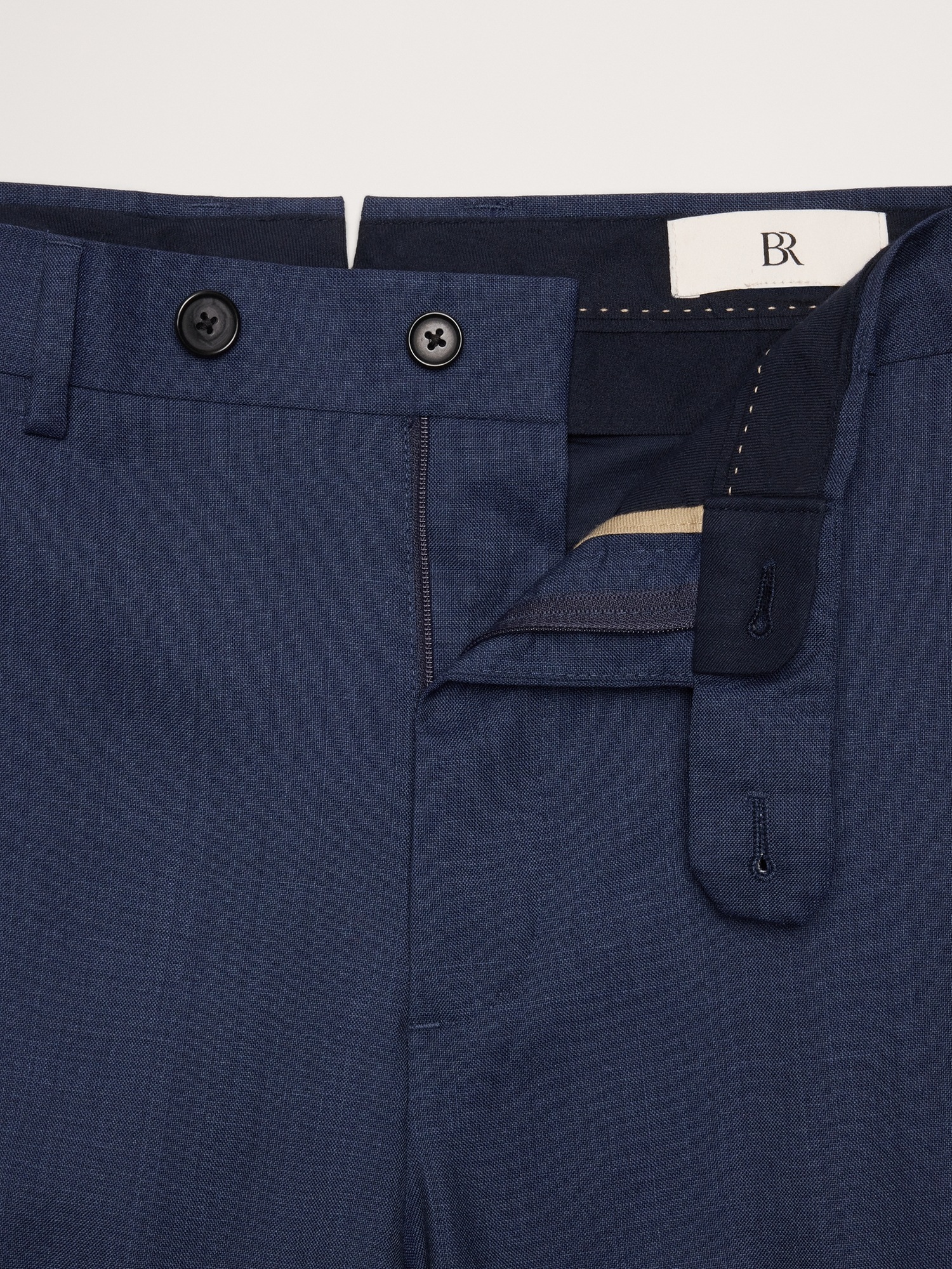 Мужские брюки Banana Republic Signature Italian Rustico Suit Pant, цвет: Синий — фото 6