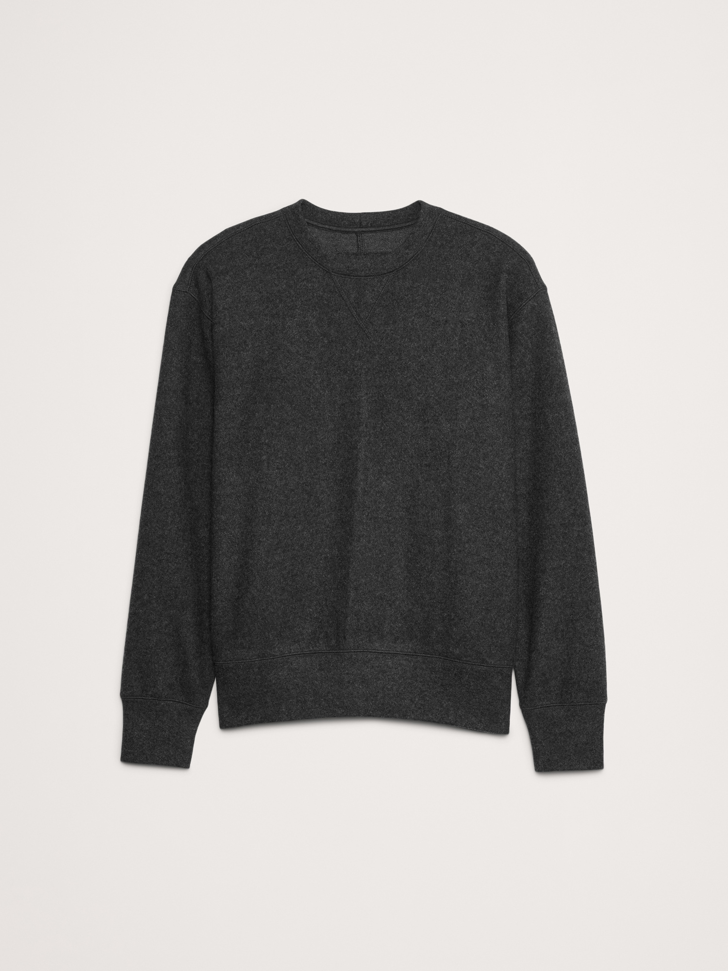 Brushed Crew-Neck Sweatshirt With Wool