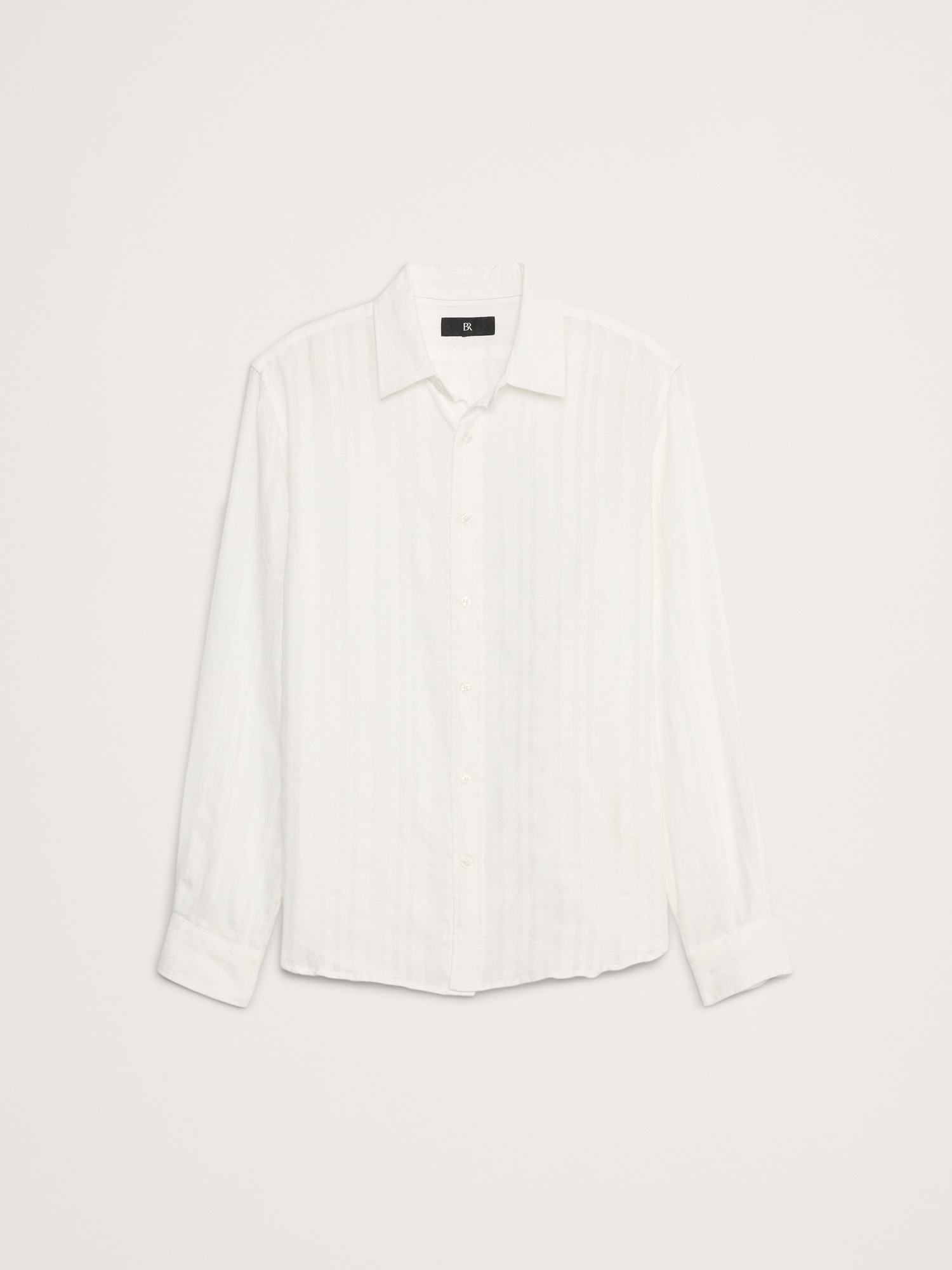 Standard-Fit Linen-Cotton Shirt