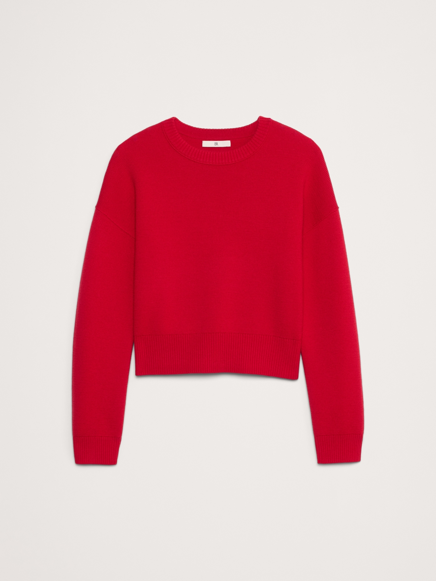 Merino Crew-Neck Cropped Sweater