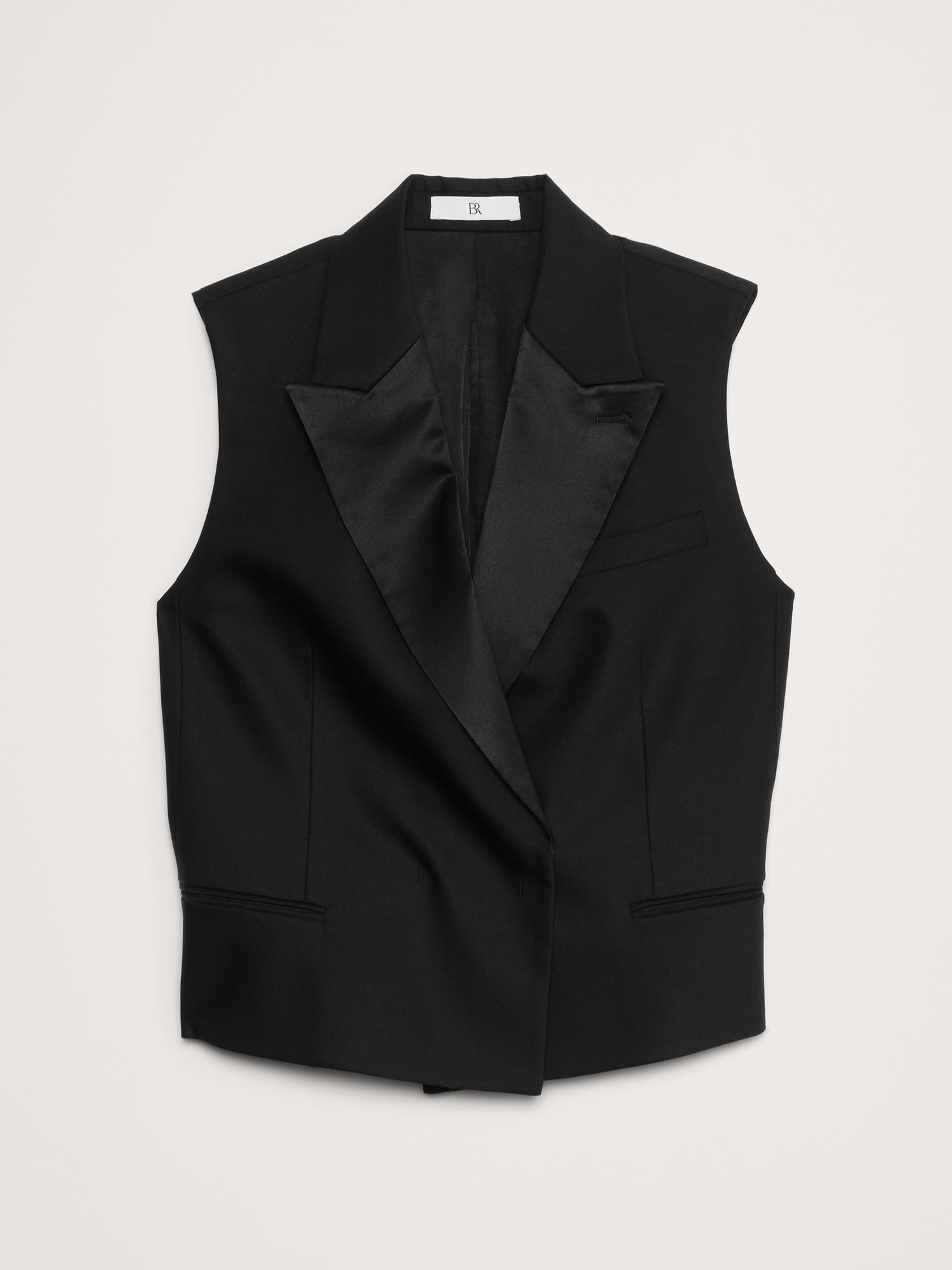 Barathea Italian Wool Tuxedo Vest