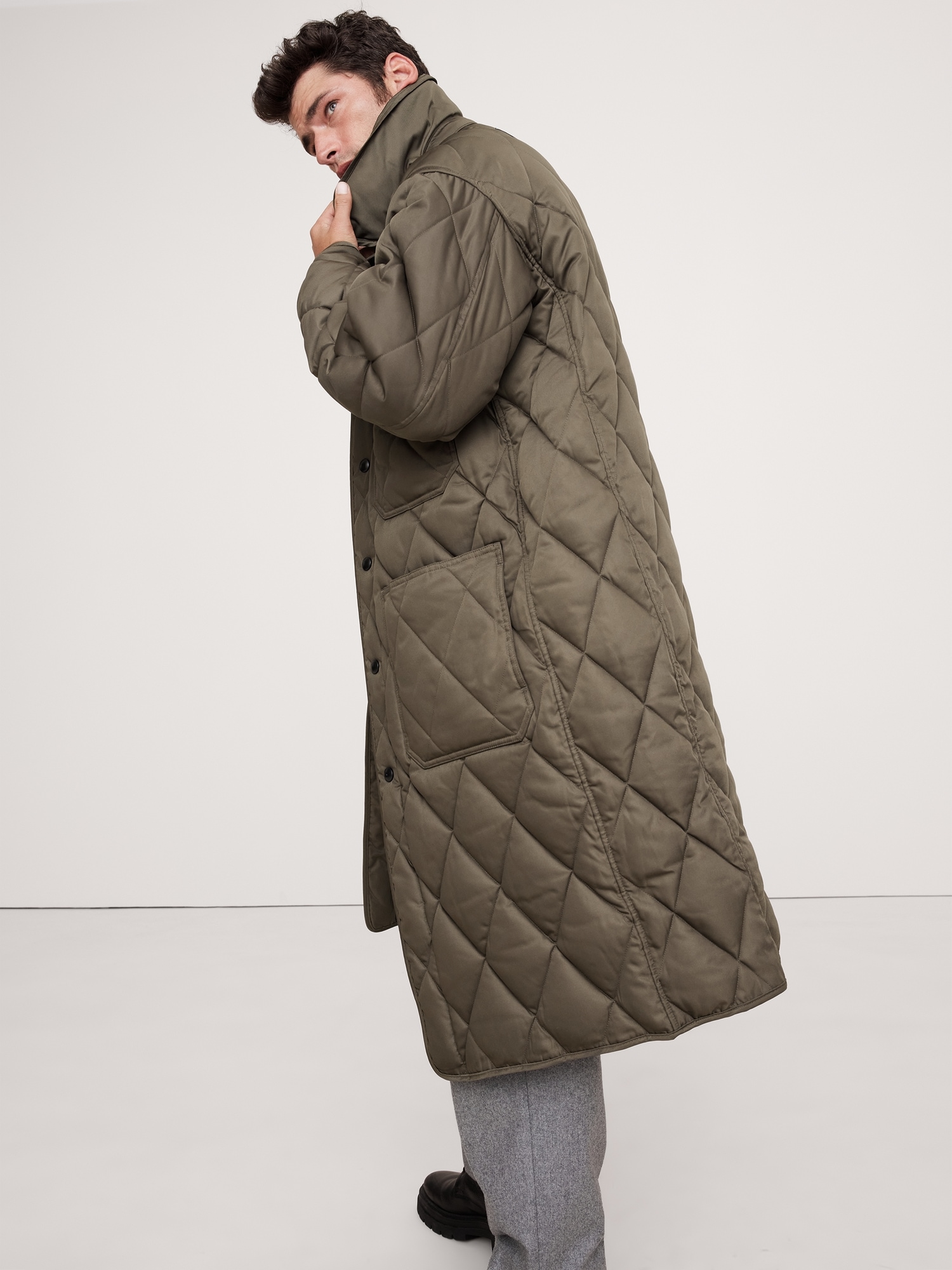 Oversized Quilted Carcoat