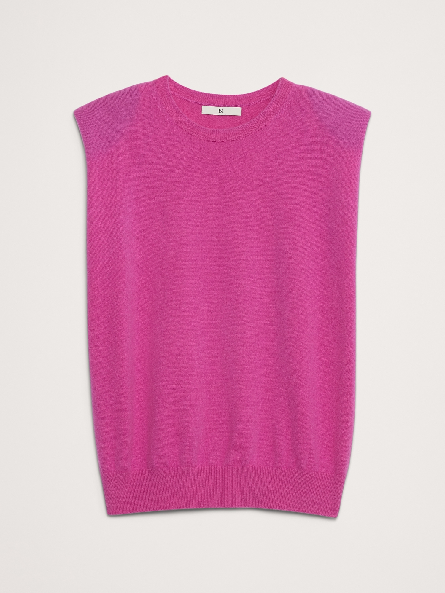 Franci Cashmere Padded-Shoulder Top