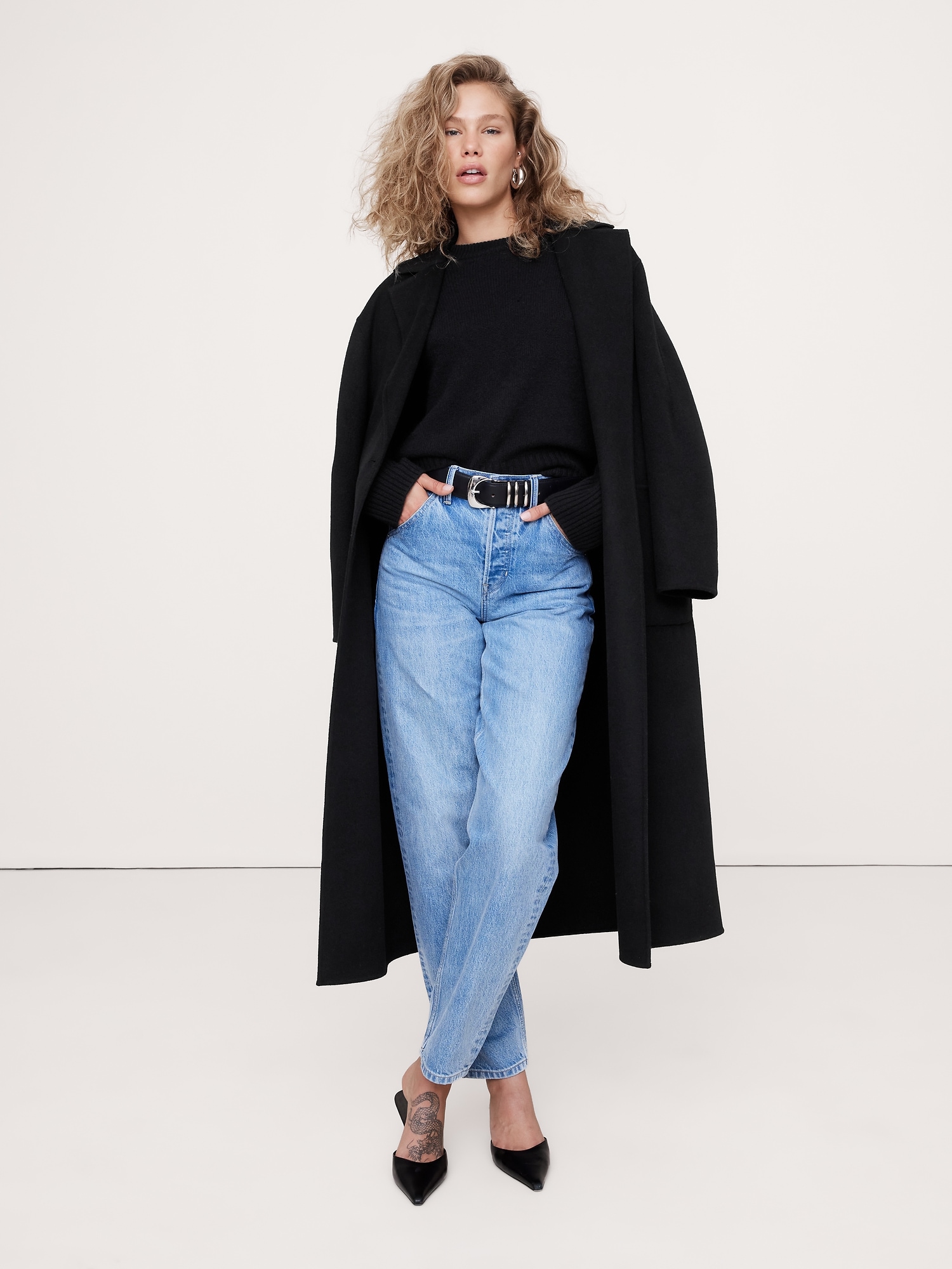 Oversized Midweight Cashmere Crew-Neck Sweater