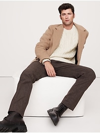 Italian Merino-Blend Cable-Knit Sweater