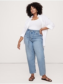 High-Rise Rigid Bow Jean