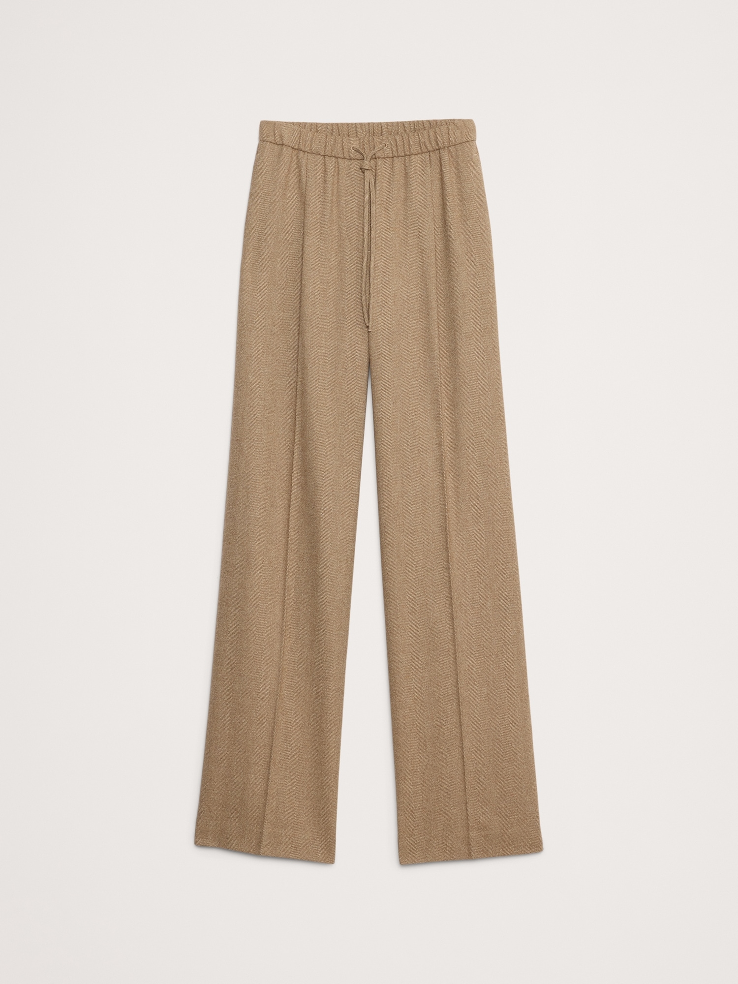 Mid-Rise Pull-On Italian Flannel Pant