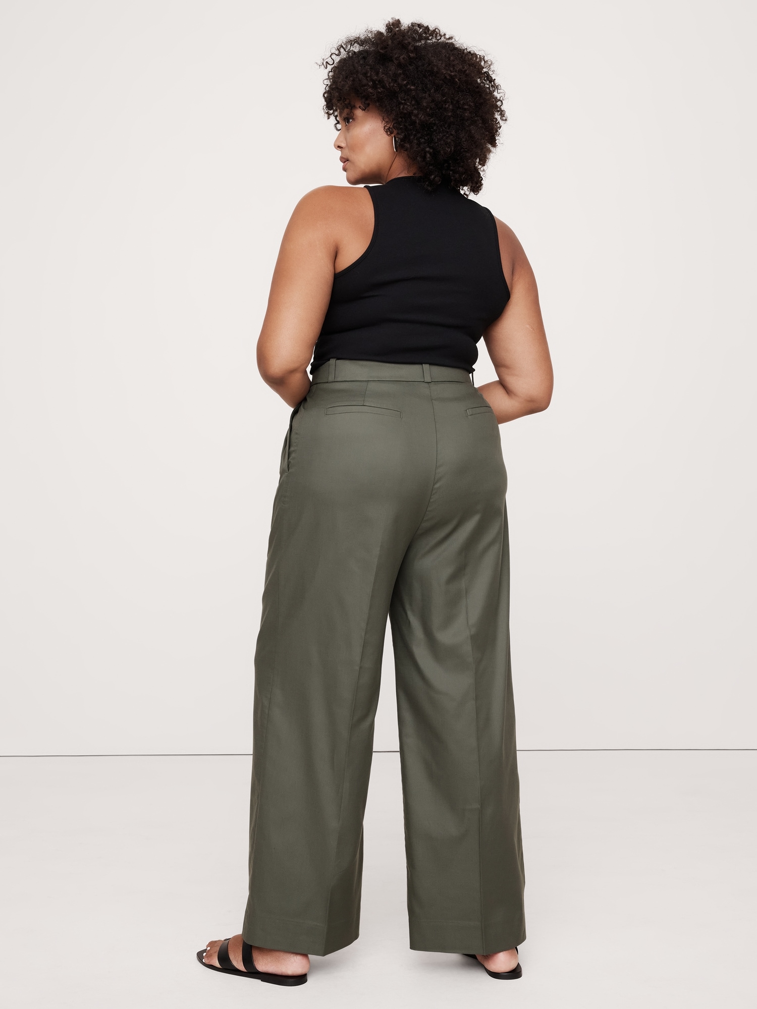 Carmel Pleated Wide-Leg Pant