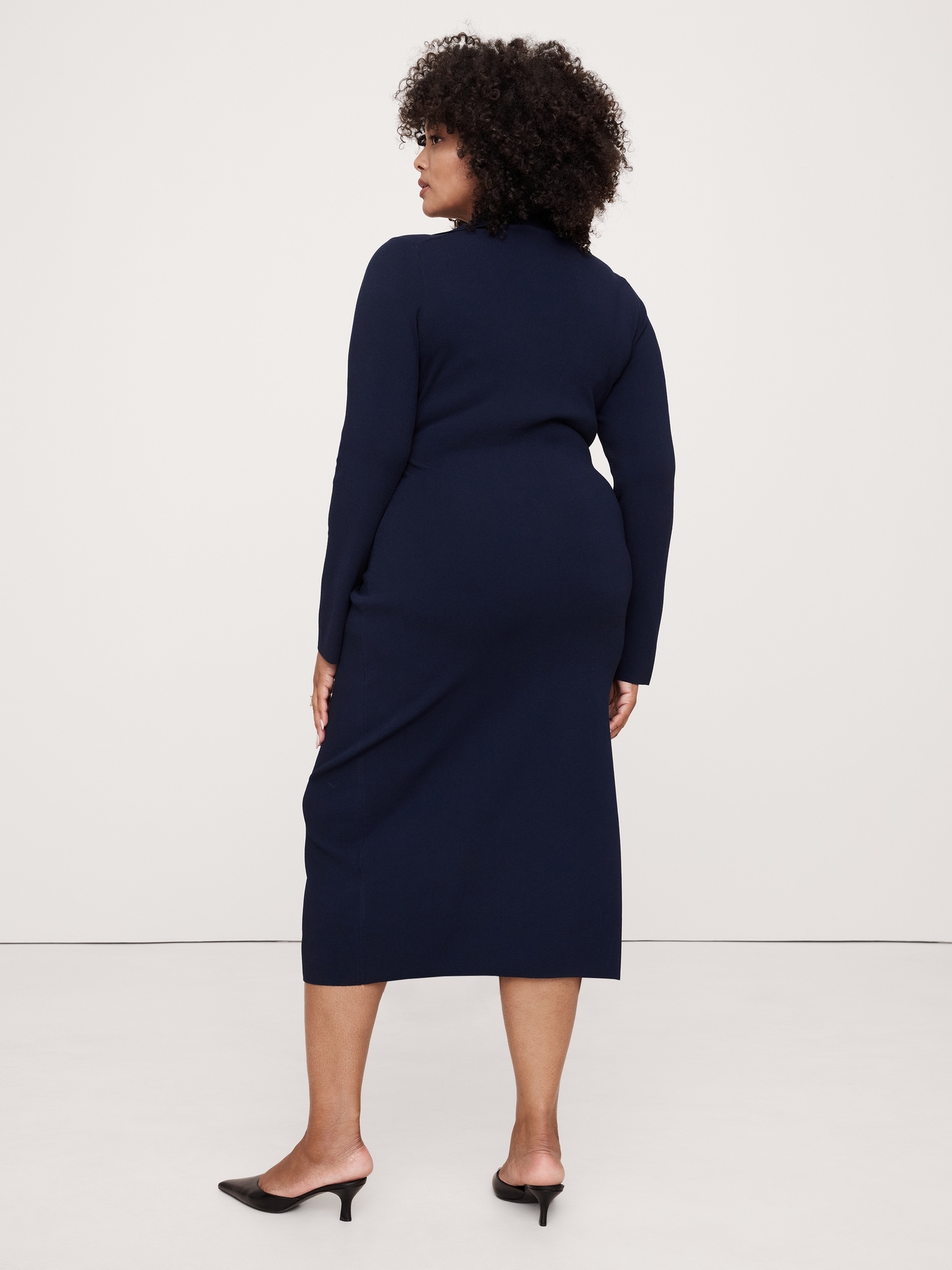 Polo Wrap Sweater Dress