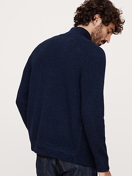 Ribbed Merino Sweater Jacket | Banana Republic