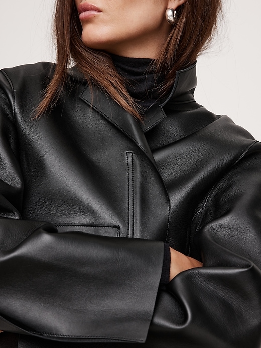 Bonded Leather Jacket | Banana Republic