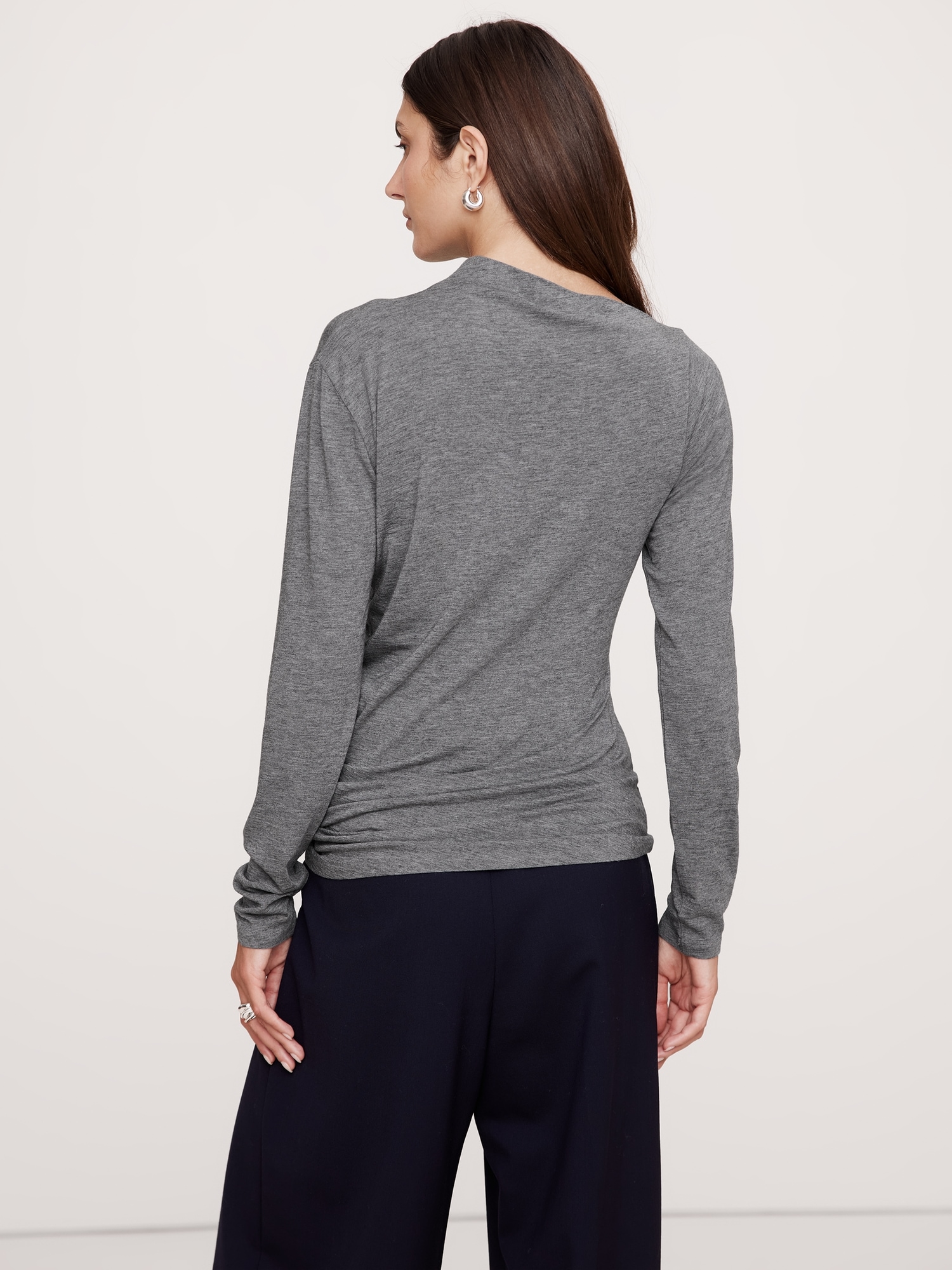 Luxe Wool-Blend Asymmetrical Top