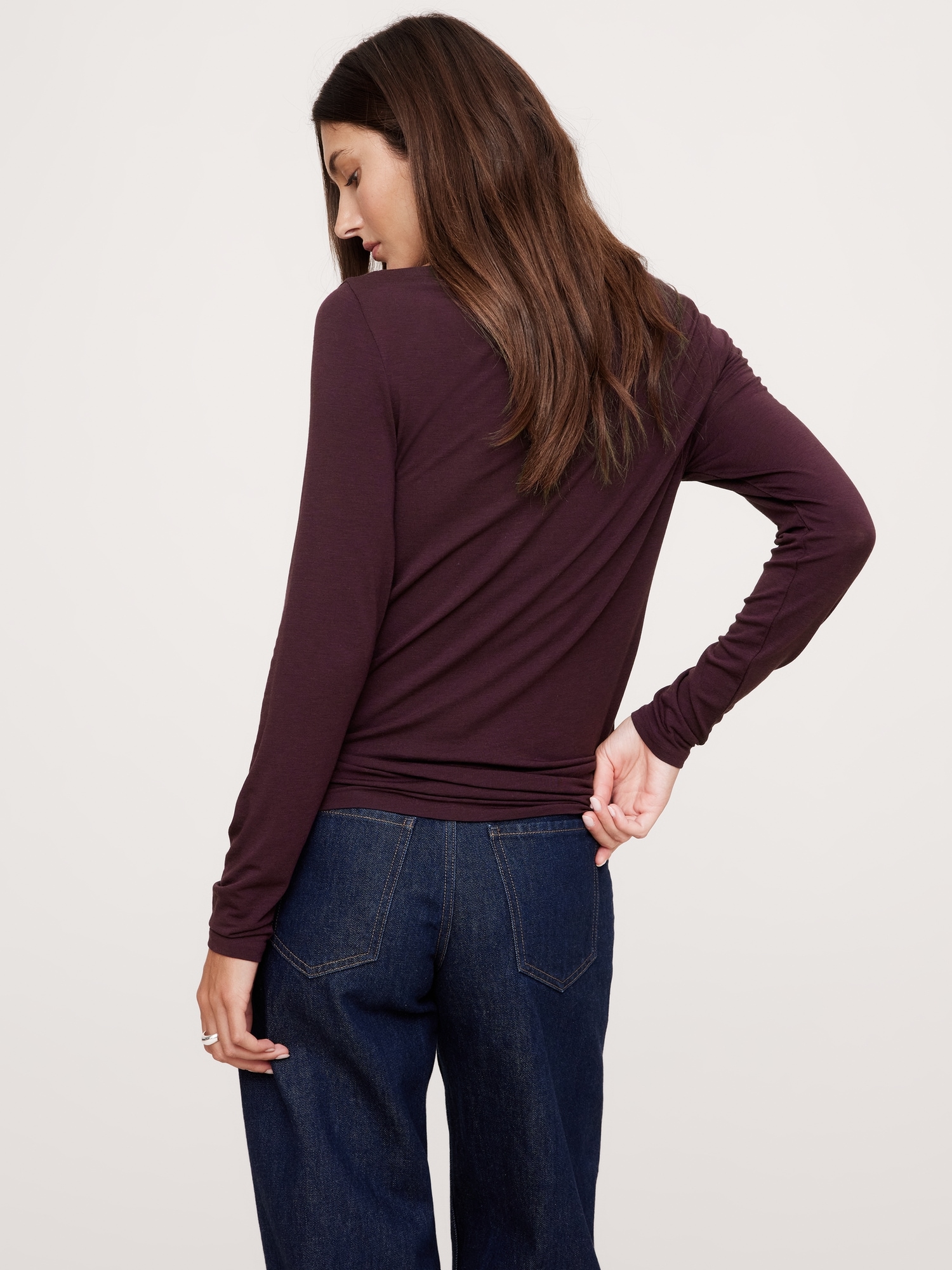 Luxe Wool-Blend Boat-Neck Top