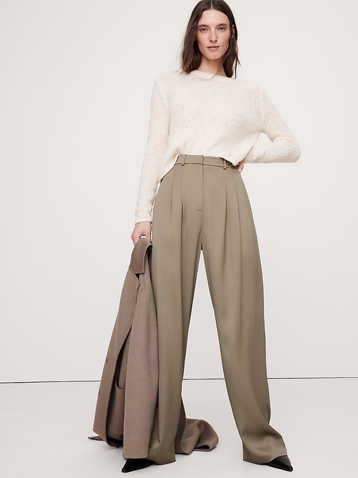 パンツ 1990's BANANA REPUBLIC wide slacks Soho High-Rise Wide-Leg Italian Wool Pant | Banana Republic