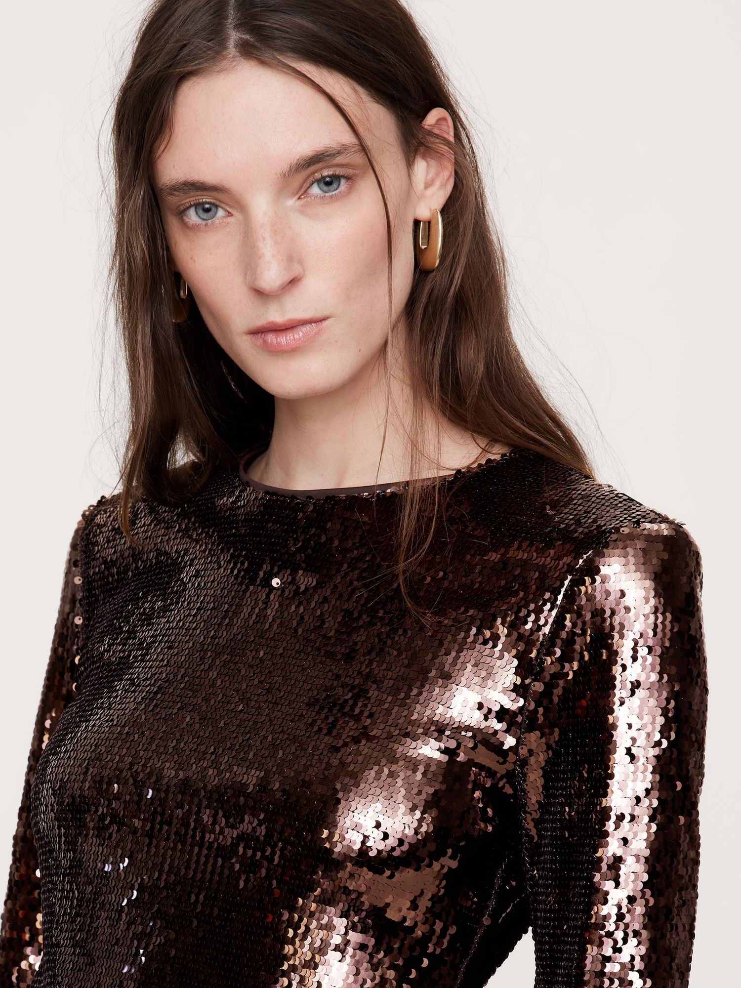 Stretch-Sequin Mini Dress