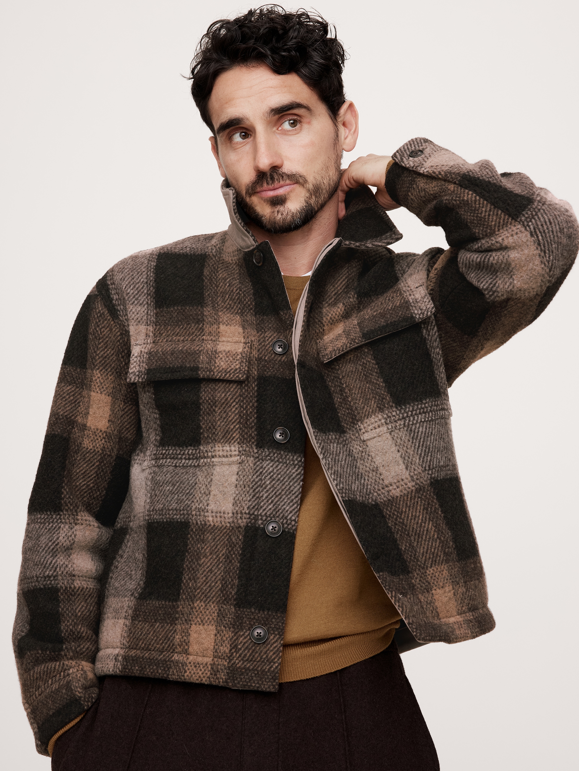トップス KAJA CHECK FLANNEL SHIRT JACKET 2 OVY KAJA CHECK FLANNEL SHIRT JACKET | KAJA