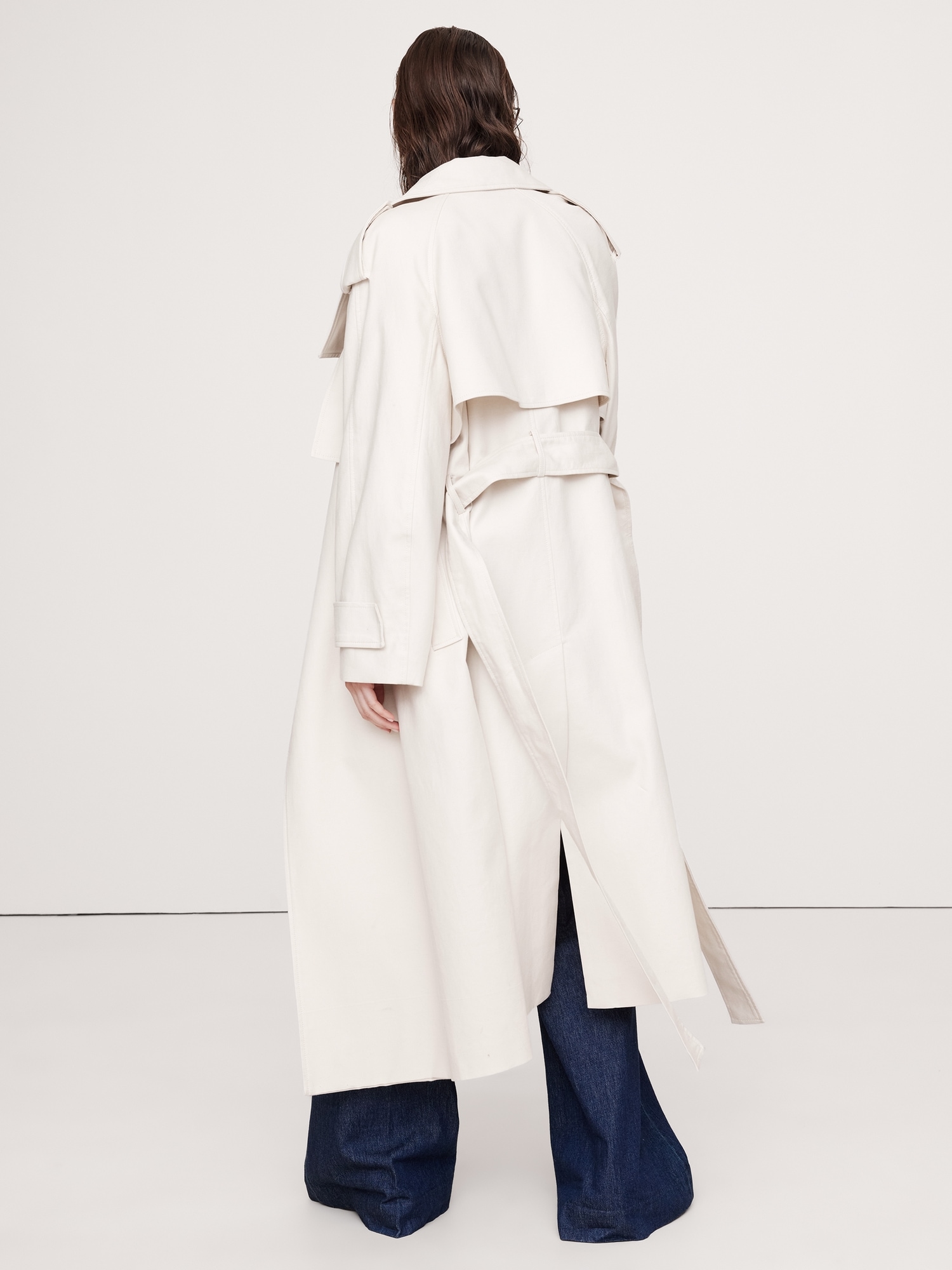 Sabbia Oversized Italian Twill Trench Coat