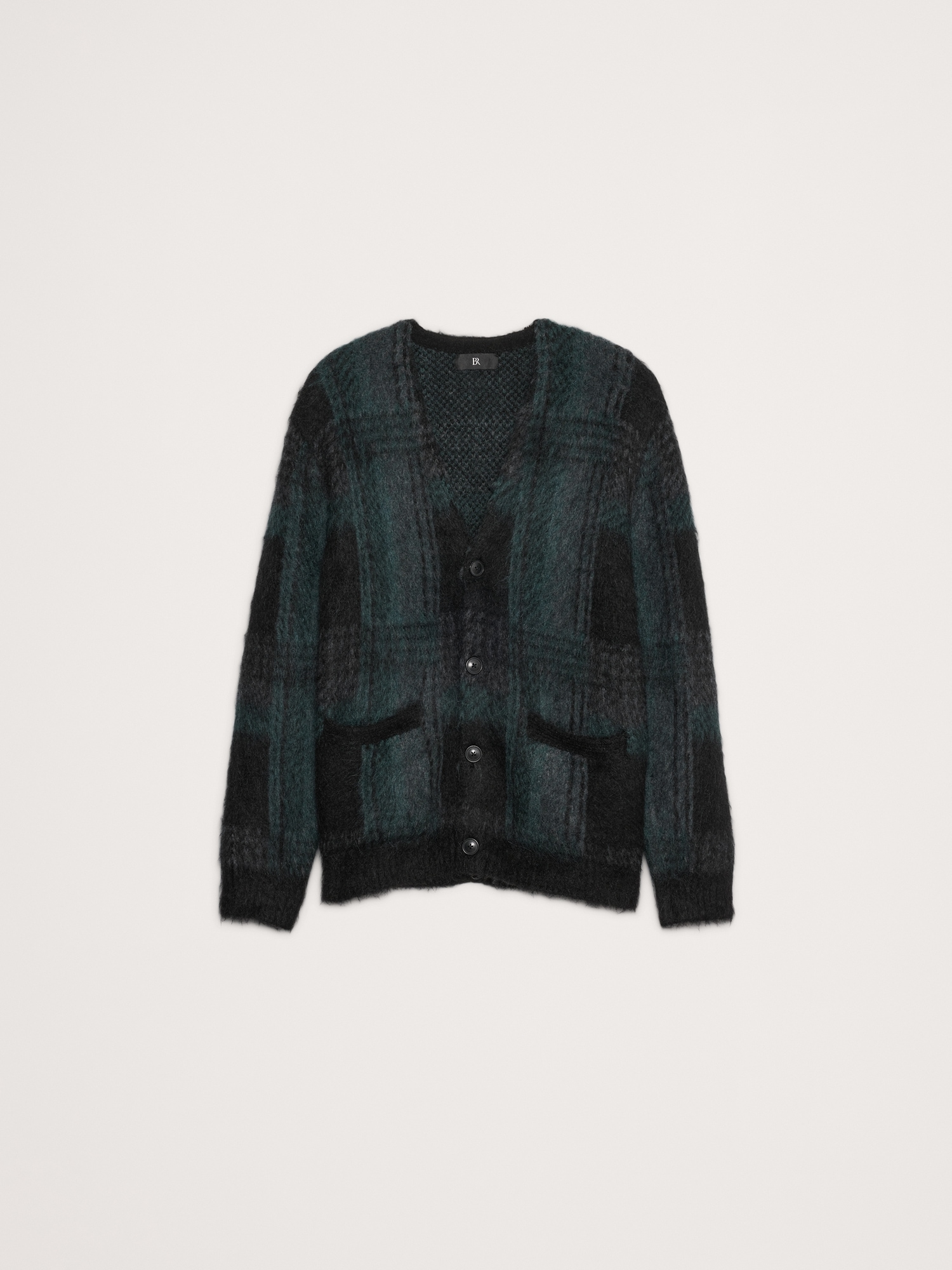 Brushed Plaid Cardigan