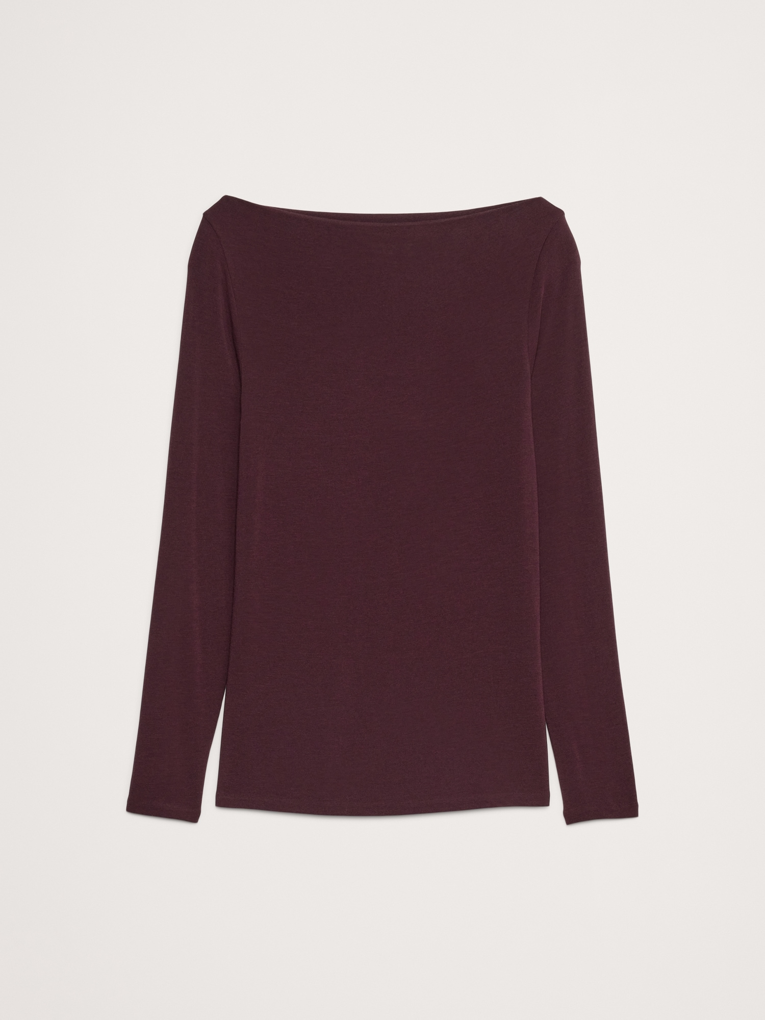 Luxe Wool-Blend Boat-Neck Top