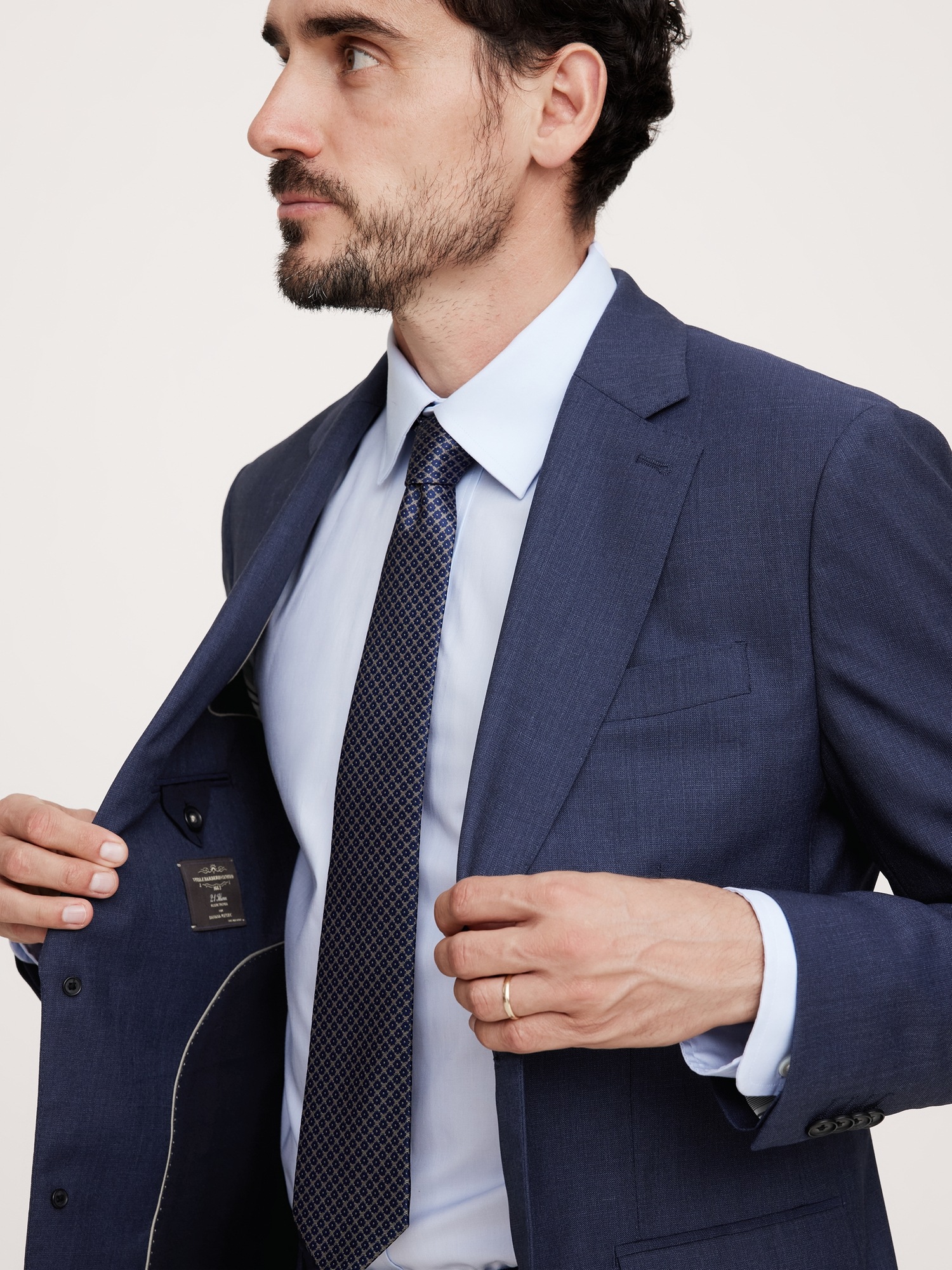 Мужской пиджак Banana Republic Signature Italian Rustico Suit, цвет: Синий — фото 3