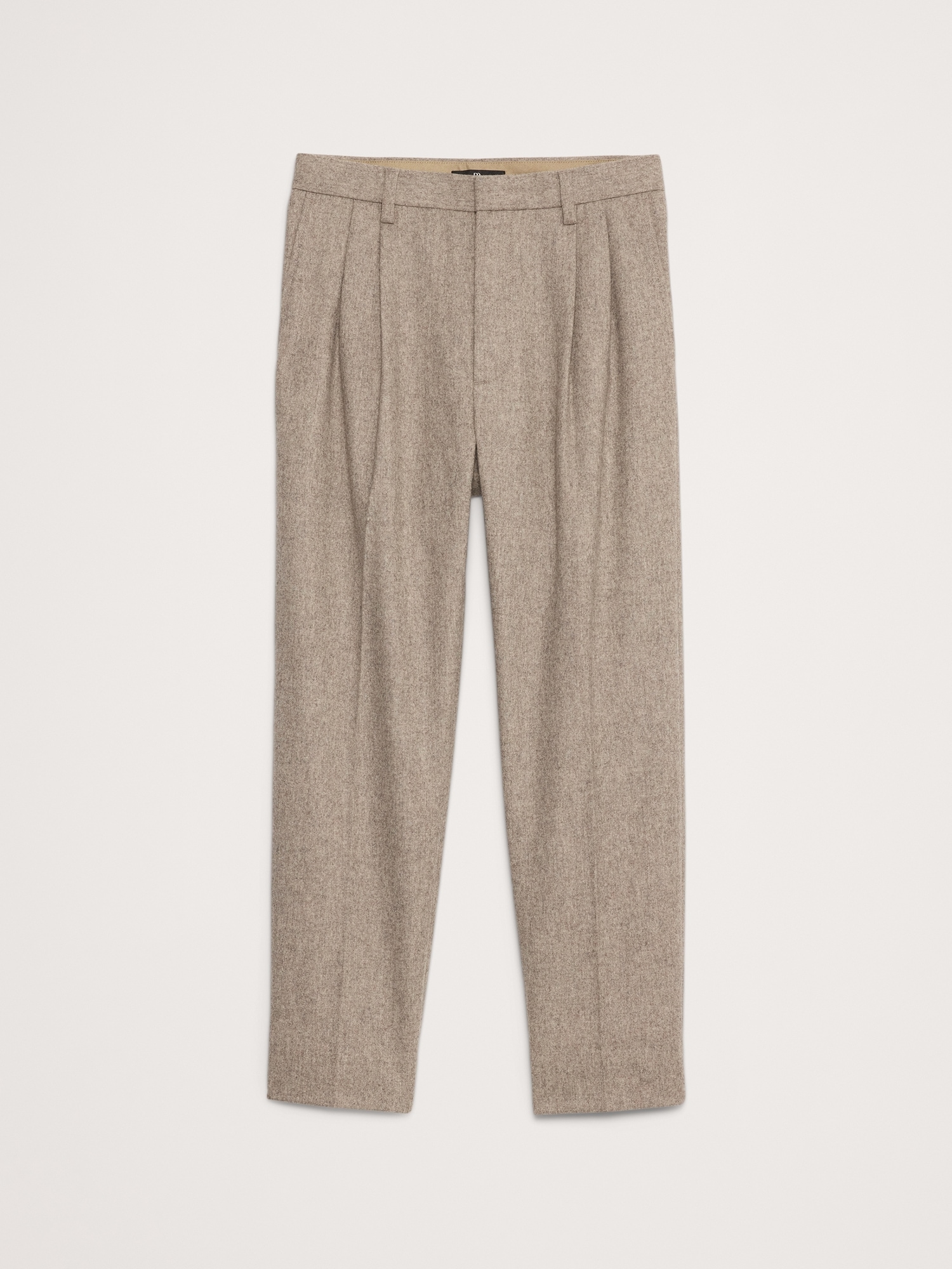 Wool-Blend Pleated Pant