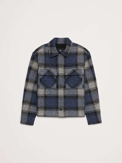 Banana Republic Women's Plaid Midweight Button-up Shirt Jacket